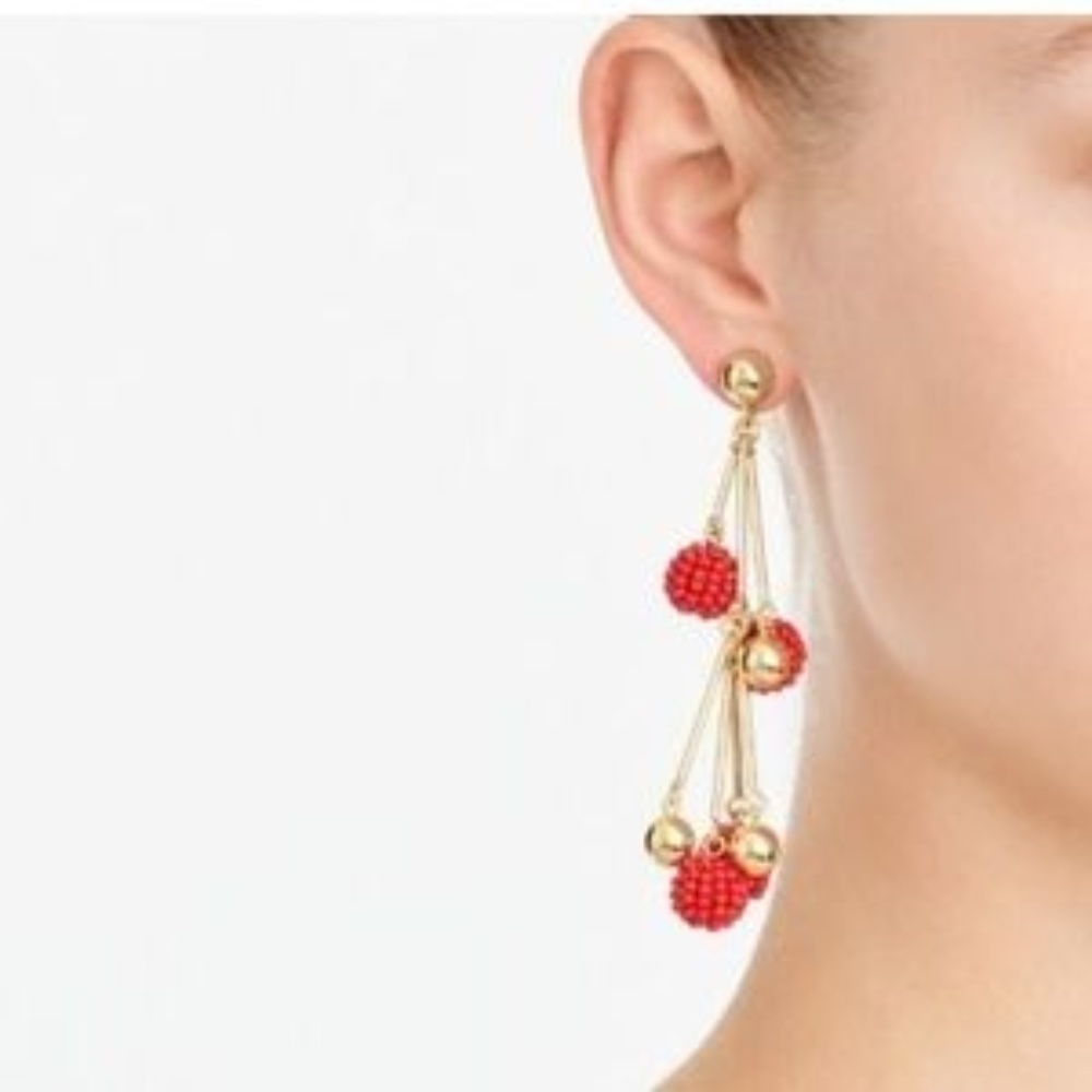 J. Crew Festive Beaded drop earrings